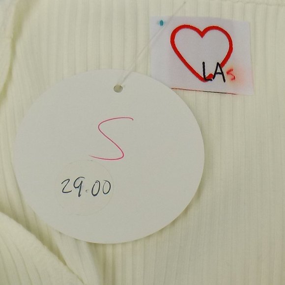 LoveLA Brenda Snap Button Long Sleeve V-Neck Bodysuit Size S - Picture 5 of 10